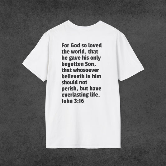 John 3:16 Short Sleeve T (Back Only)